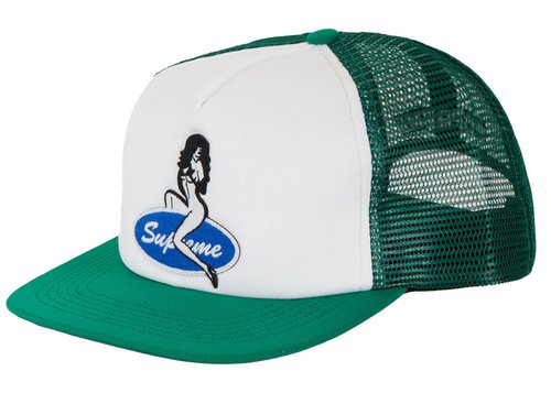 Supreme Pin Up Mesh Back 5Panel 'Navy Blue' | Solesense