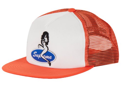 Supreme Pin Up Mesh Back 5Panel 'Navy Blue' | Solesense