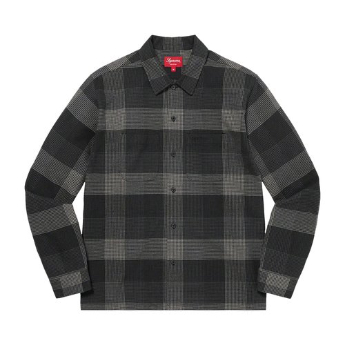 Supreme Plaid Flannel Shirt - FW21S36 BLACK