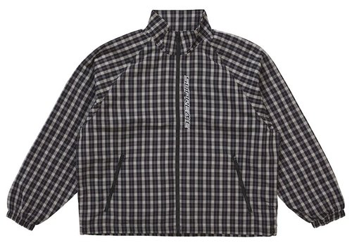 Supreme Plaid Track Jacket - Black