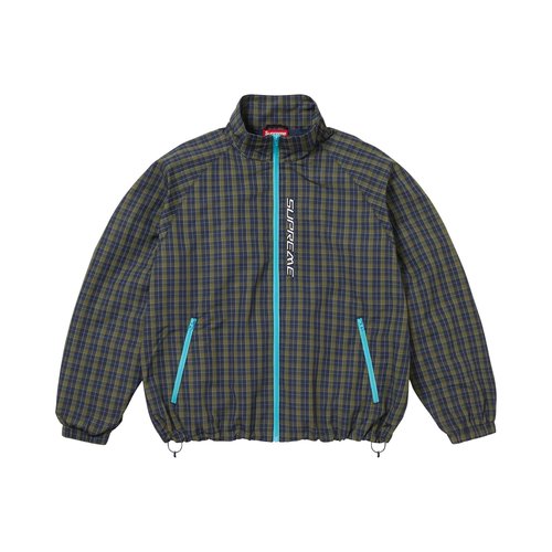 Supreme Plaid Track Jacket 'Navy' - FW25J96 NAVY | Solesense