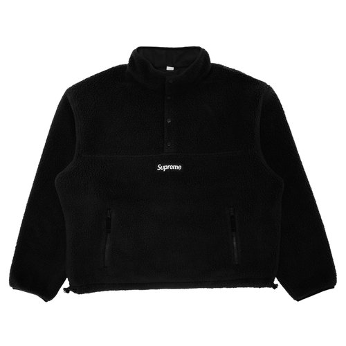 Supreme Polartec Shearling Reversible Pullover | Size XL - FW24J83 BLACK