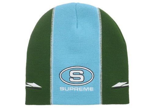 Supreme Racing Panel Beanie 'Green' | Solesense