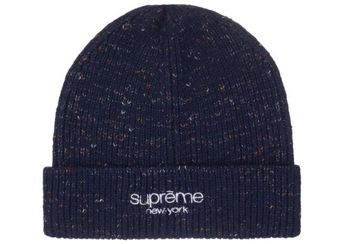 Supreme Rainbow Speckle Beanie FW22 - Navy Blue