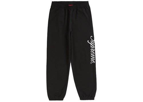 Supreme Raised Script Sweatpant - Black