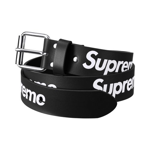 Supreme Repeat Leather Belt - FW25A111 BLACK