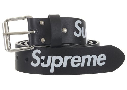 Supreme Repeat Leather Belt FW25 - Black
