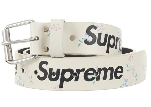 Supreme Repeat Leather Belt FW25 - White