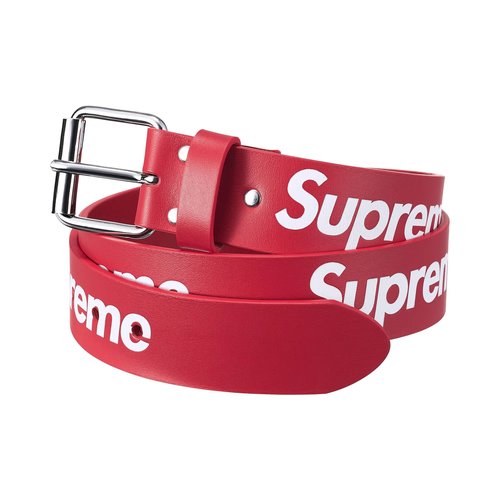 Supreme Repeat Leather Belt - FW25A111 RED