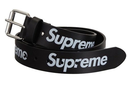 Supreme Repeat Leather Belt SS24 - Black