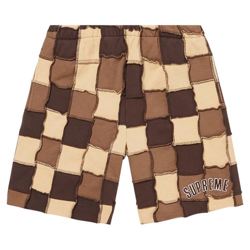 Supreme Reverse Patchwork Sweatshort - SS22SH37 BROWN