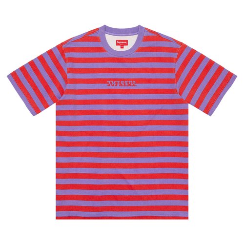 Supreme Reverse Stripe Short-Sleeve Top - SS22KN59 RED