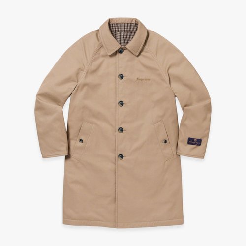 Supreme Reversible Overcoat Tan FW23 'Houndstooth' Solesense