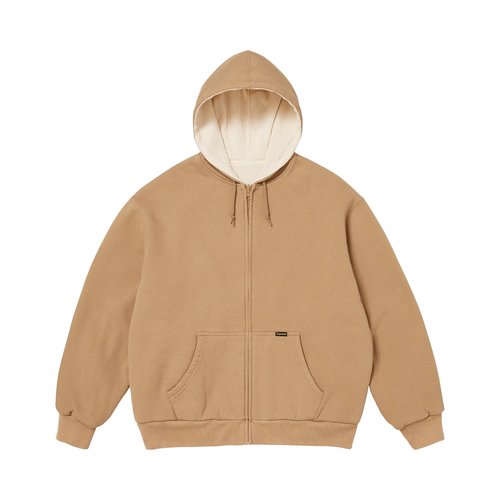 Supreme Reversible Work Zip Up Hooded Sweatshirt - FW25SW24 LIGHT TAN