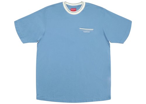 Supreme Ribbed Pocket Tee Shirt - Slate