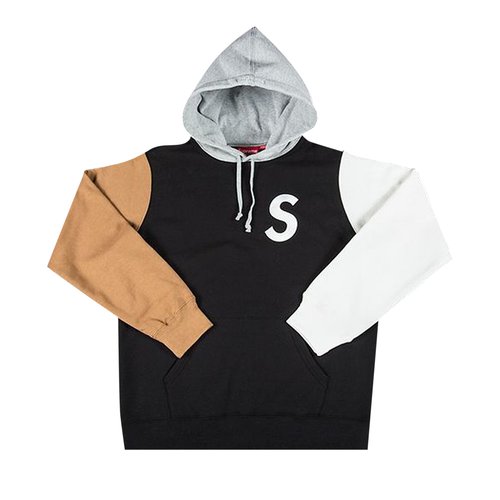 Supreme S Logo Colorblocked Hooded Sweatshirt - SS19SW22 BLACK