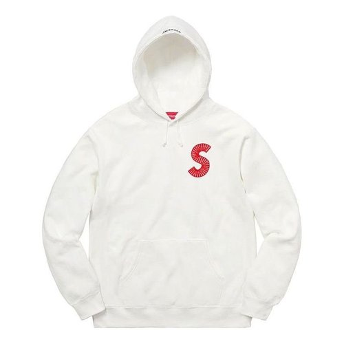 Supreme S Logo Hoodied - White/Red - SUP-FW20-068