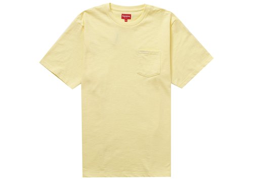 Supreme Short Sleeve Pocket Tee Shirt FW22 - Pale Yellow