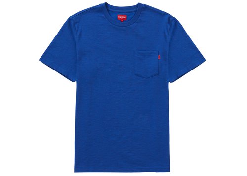 Supreme Short Sleeve Pocket Tee Shirt - Royal