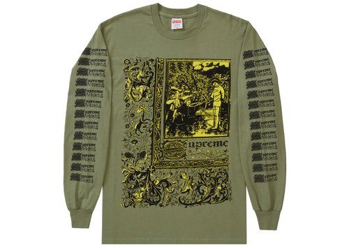 Supreme Saint Sebastian Long Sleeve Tee Shirt - Olive