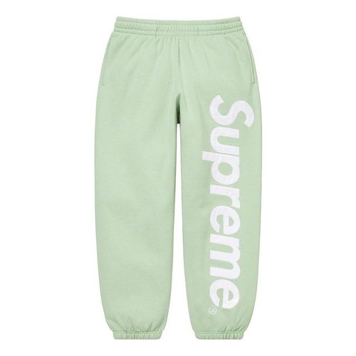Supreme Satin Appliqu Sweatpants - Green/White - SUP-FW22-439