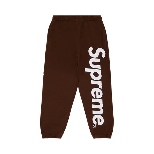 Supreme Satin Appliqué Sweatpant | Size S - FW24P48 BROWN