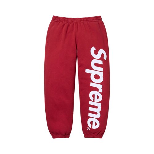 Supreme Satin Appliqué Sweatpant - FW25P93 DARK RED