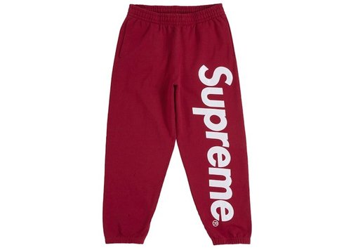 Supreme Satin Appliqué Sweatpant FW25 - Red