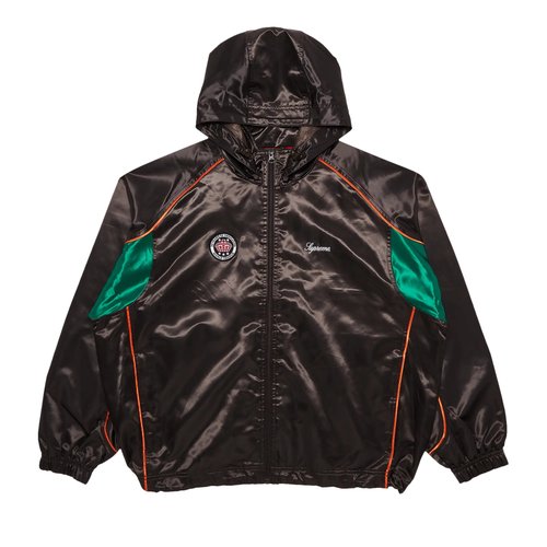Supreme Satin Hooded Track Jacket - SS24J24 BROWN