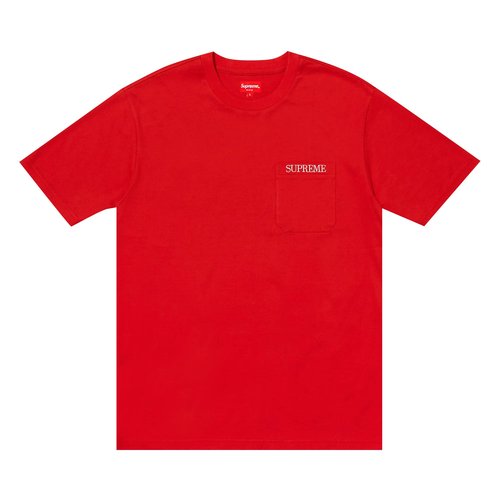 Supreme Short-Sleeve Pocket Tee - FW18KN49 RED