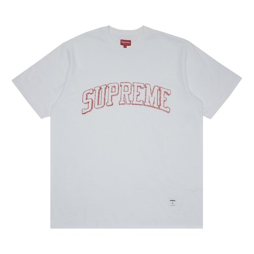 Supreme Sketch Embroidered Short-Sleeve Top - SS23KN50 WHITE