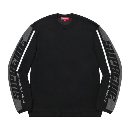 Supreme Sleeve Stripe Sweater - FW21SK23 BLACK