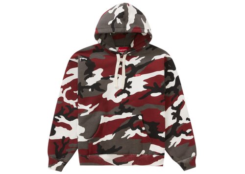 Supreme Small Box Drawcord Hooded Sweatshirt - Red Camo