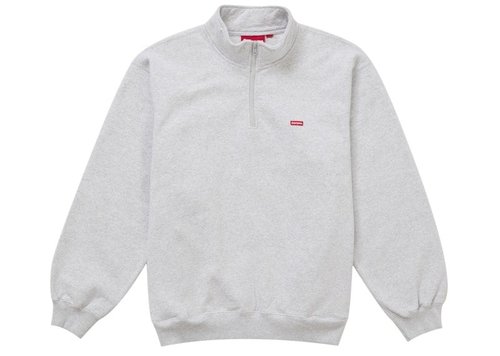 Supreme Small Box Half Zip Pullover - Ash Grey