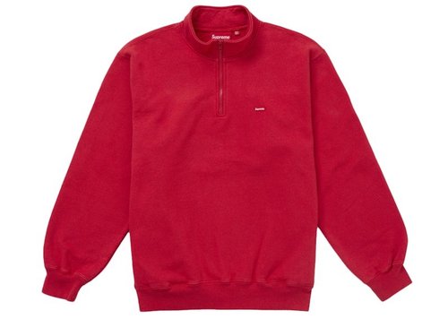 Supreme Small Box Half Zip Pullover - Red