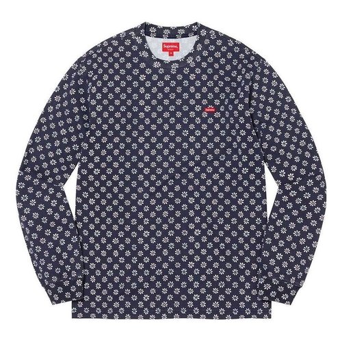 Supreme Small Box L/S Tee - Navy - SUP-FW22-783