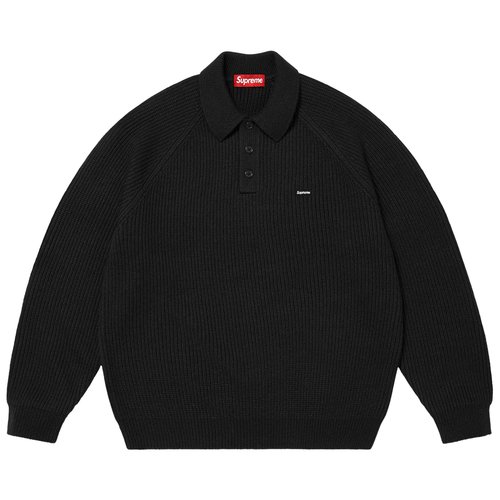 Supreme Small Box Polo Sweater - FW25SK37 BLACK