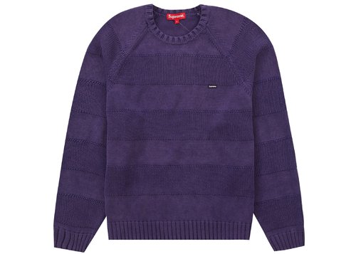 Supreme Small Box Stripe Sweater - Purple