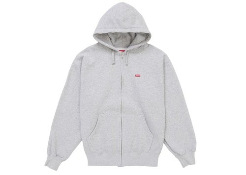 Supreme Small Box Zip Up Hooded Sweatshirt FW25 - Heather Grey