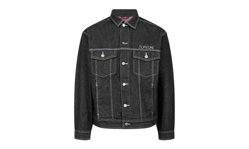 Supreme Smurfs Denim Trucker Jacket 'Black' | Solesense