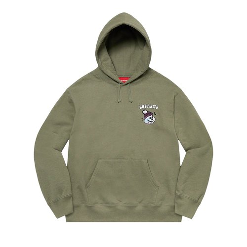 Supreme Snowman Hooded Sweatshirt - FW21SW87 LIGHT OLIVE