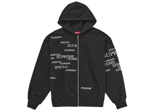 Supreme Special Zip Up Hooded Sweatshirt - Black