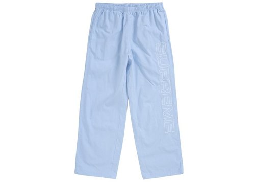 Supreme Spellout Embroidered Ripstop Track Pant - Blue