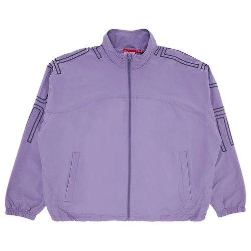 Supreme Spellout Embroidered Track Jacket - SS25J69 DUSTY PURPLE
