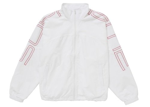 Supreme Spellout Embroidered Track Jacket SS25 - White