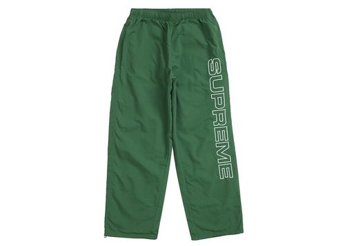 Supreme Spellout Embroidered Track Pant FW24 - Dark Green
