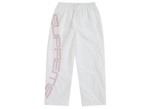 Supreme Spellout Embroidered Track Pant SS25 - Ivory