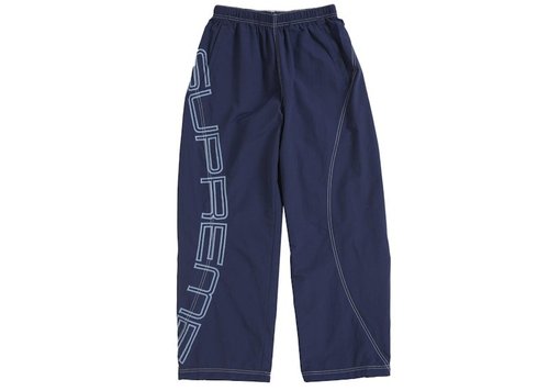 Supreme Spellout Embroidered Track Pant SS25 - Navy Blue