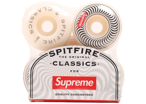 Supreme Spitfire Classic Wheels Set of 4 White 53MM 'Multicolor