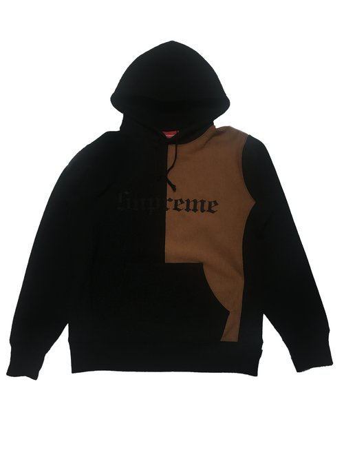 Supreme Split Old English Hooded Sweatshirt - Black